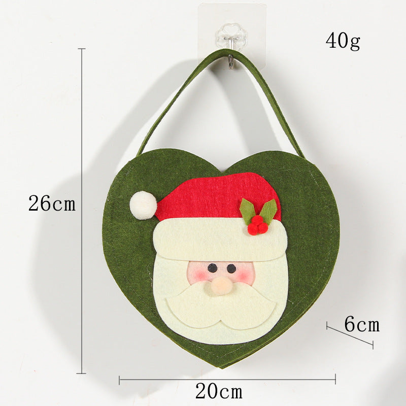 Christmas Love Gift Bag Apple Bag Cartoon Candy Bag 3D Santa Claus Handbag