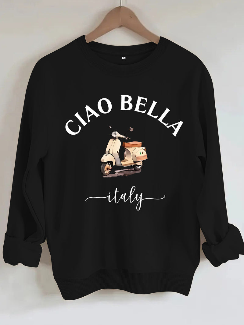 Car pattern printed hoodie