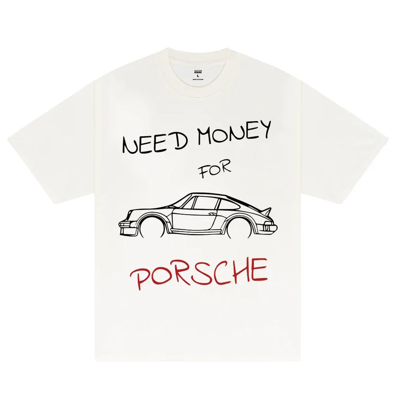 Women T-thirts New ndy Need Money for Porsche Print T-s