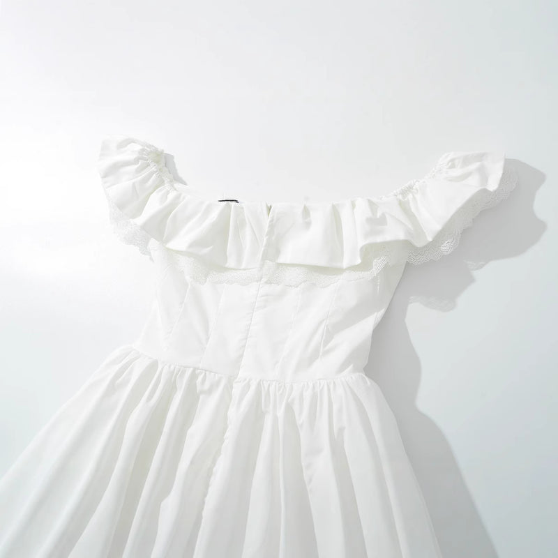 Street fashion bow one neck dress for women