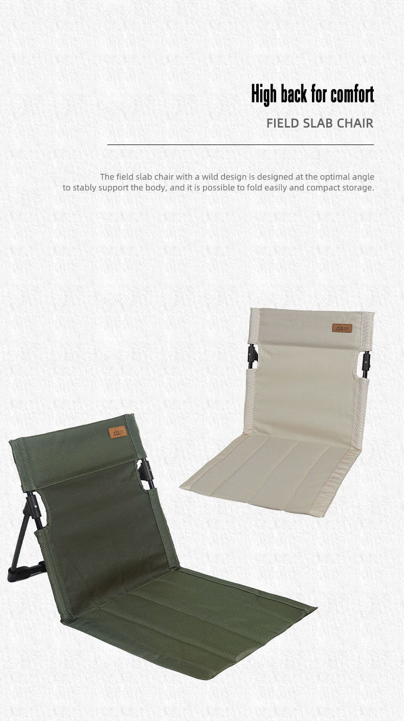 Portable Folding Camping Chair with Backrest Cushion
