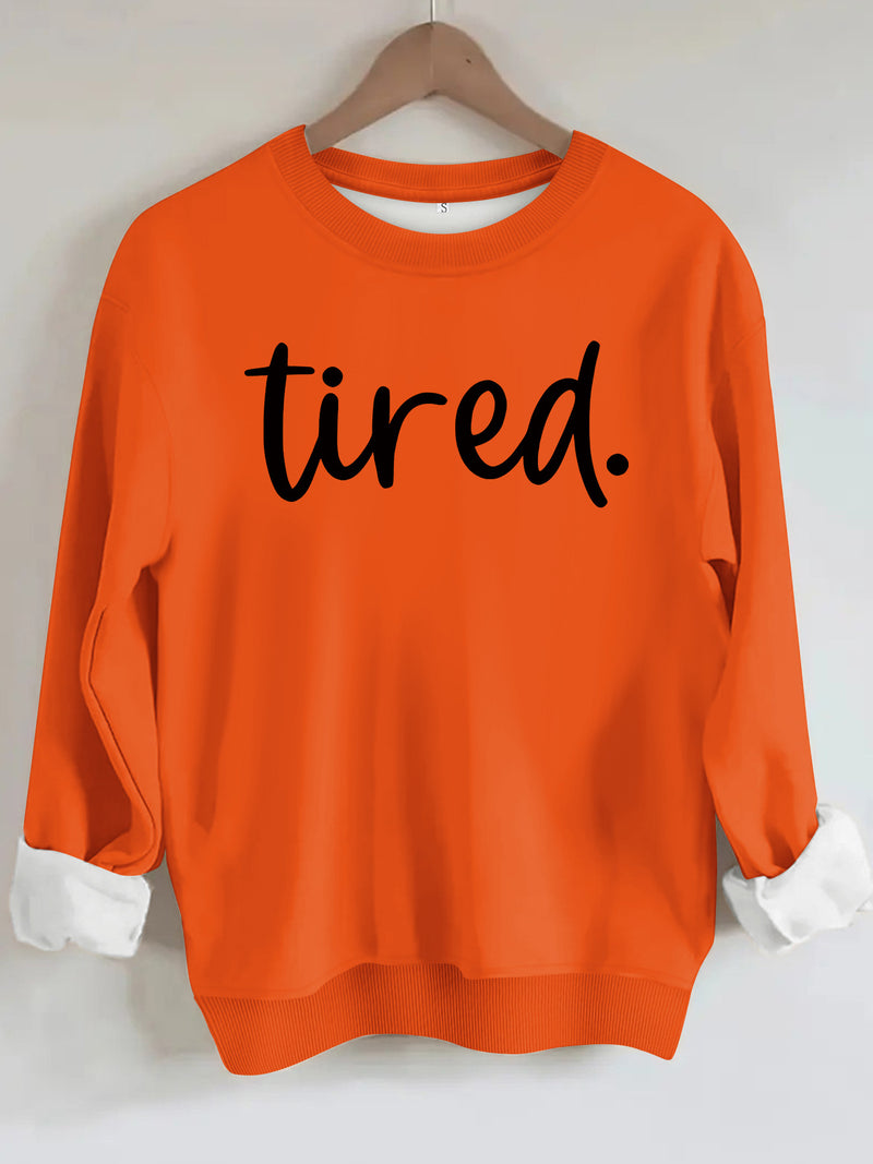 Sweatshirt with tired pattern and loose print