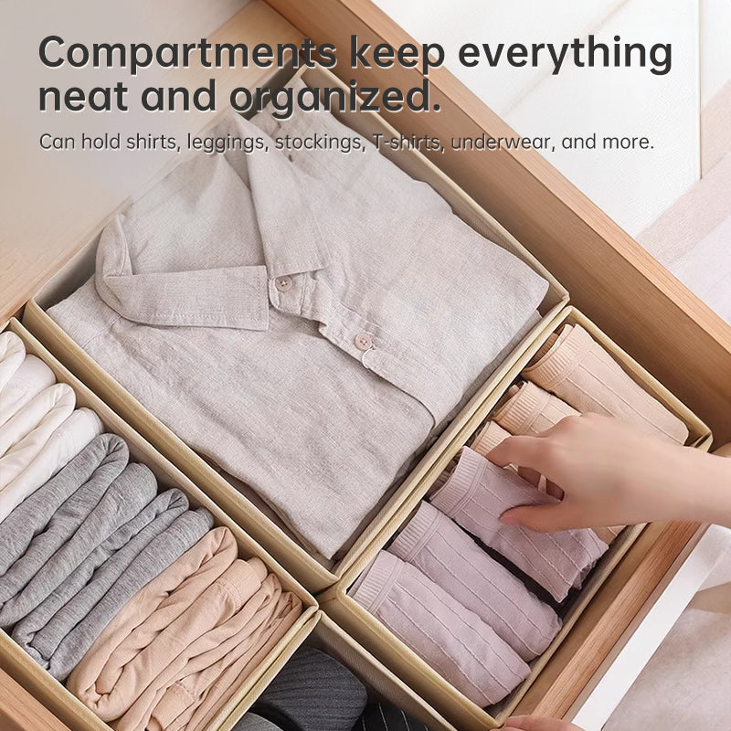Dresser Drawer Organizers – Fabric Bins & Dividers: For Closet Storage, Clothing, Socks, Underwear