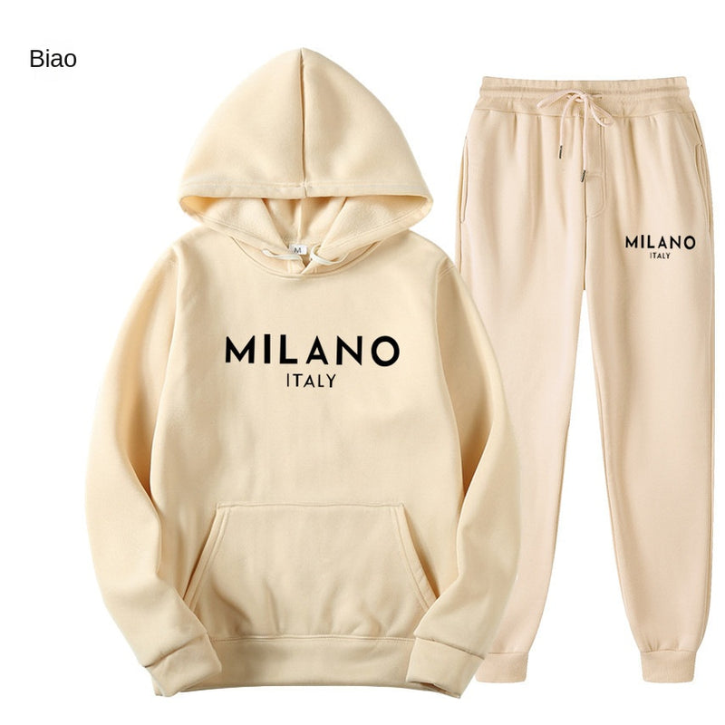 International Cross-border Hooded Sweatshirt and Sweatpants Set for Men and Women