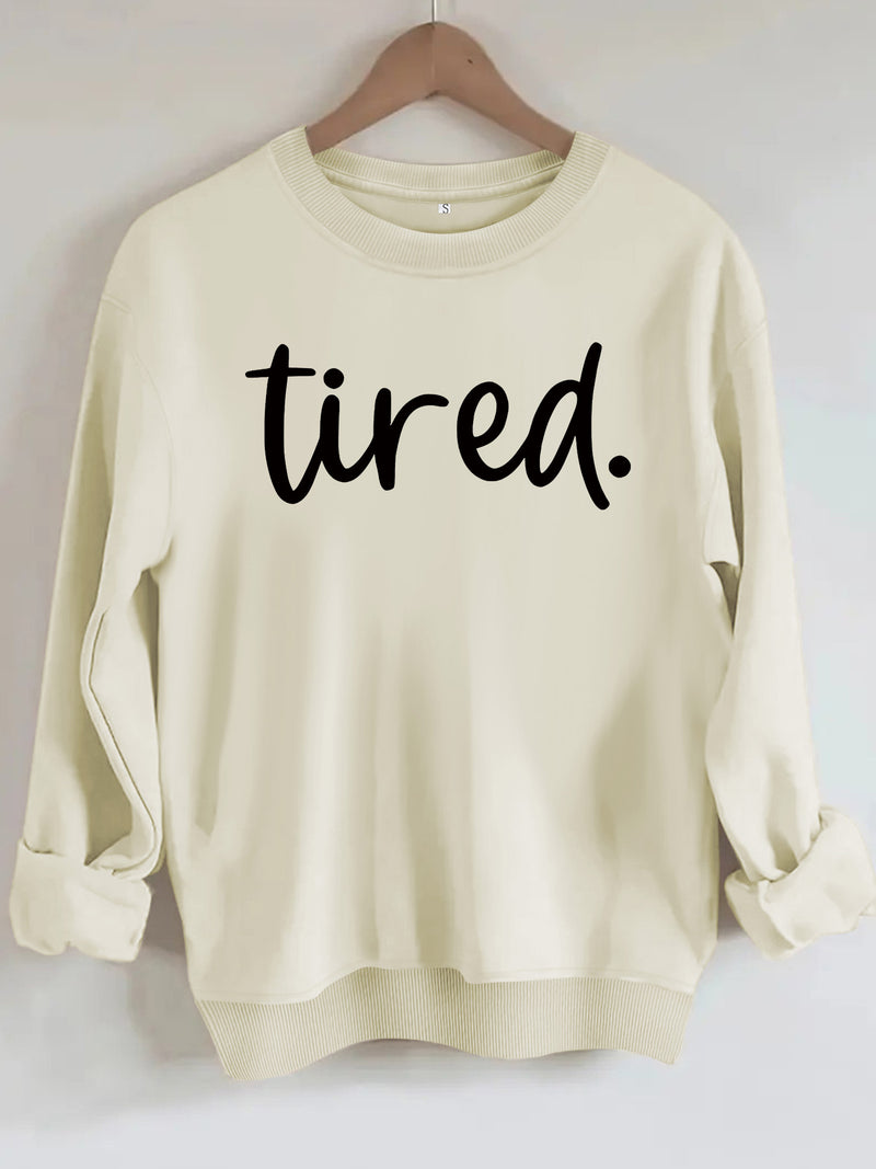 Sweatshirt with tired pattern and loose print