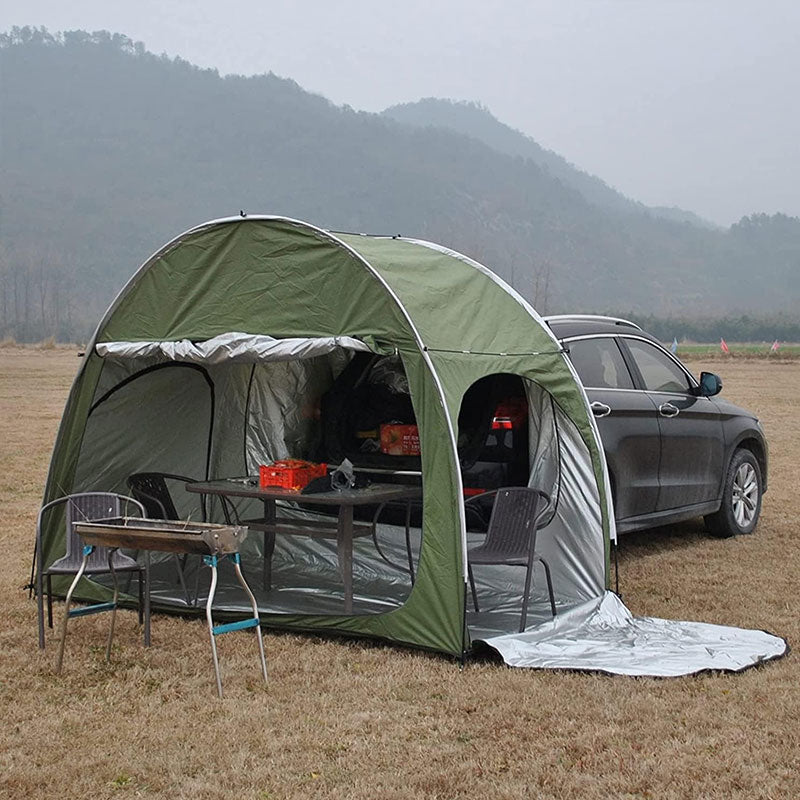 Outdoor car - trunk rear tent with canopy