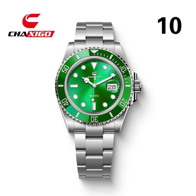 CHAXIGO Men's Green Diver Watch
