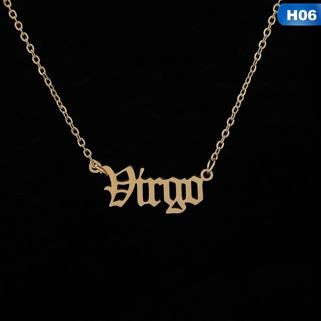 Zodiac Necklace with 12 Constellation Pendants
