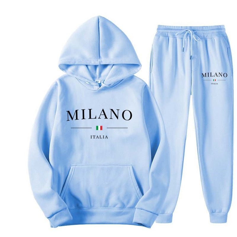 International Cross-border Hooded Sweatshirt and Sweatpants Set for Men and Women