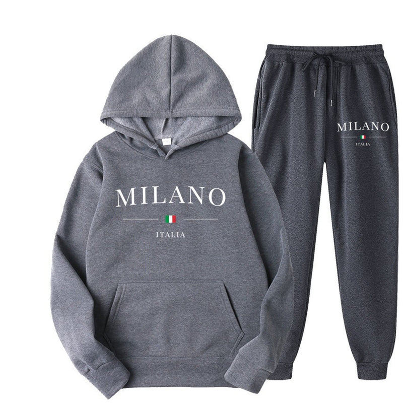 International Cross-border Hooded Sweatshirt and Sweatpants Set for Men and Women