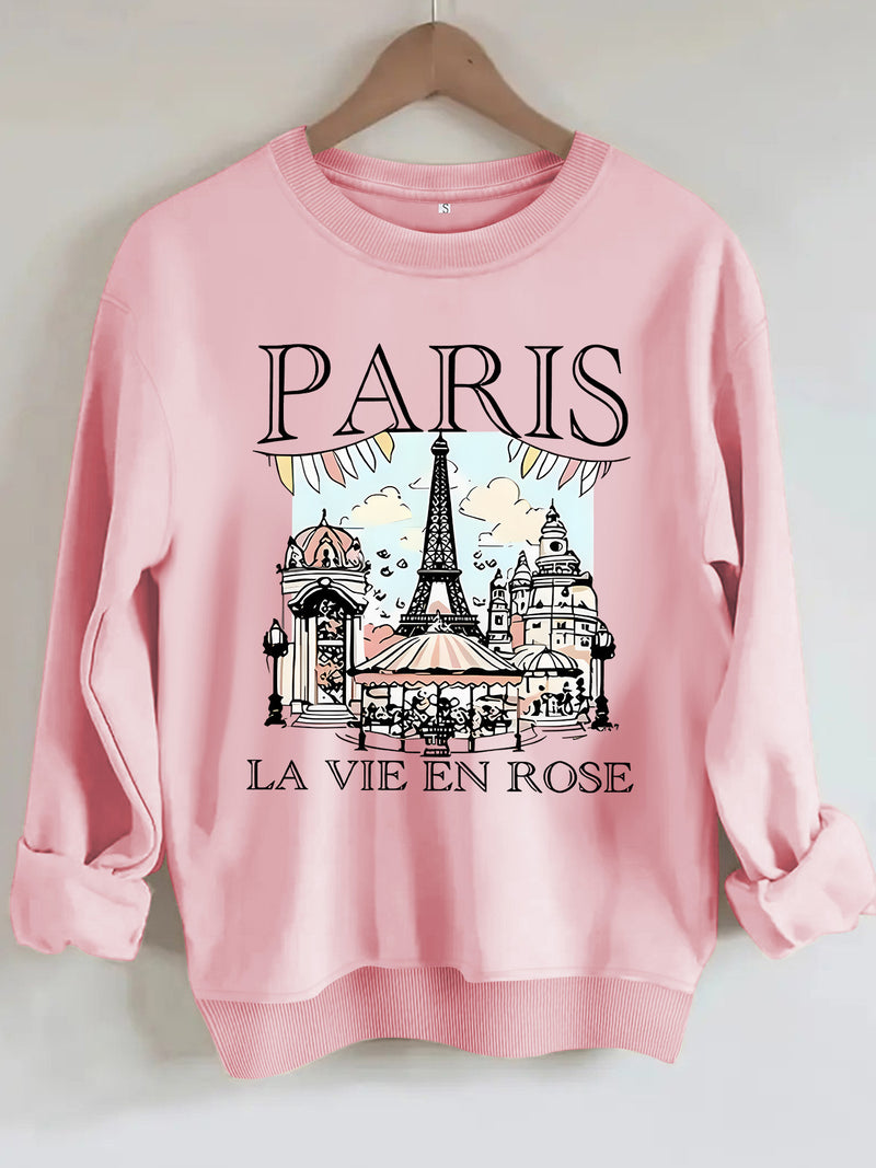 Letter pattern printed long sleeved sweatshirt