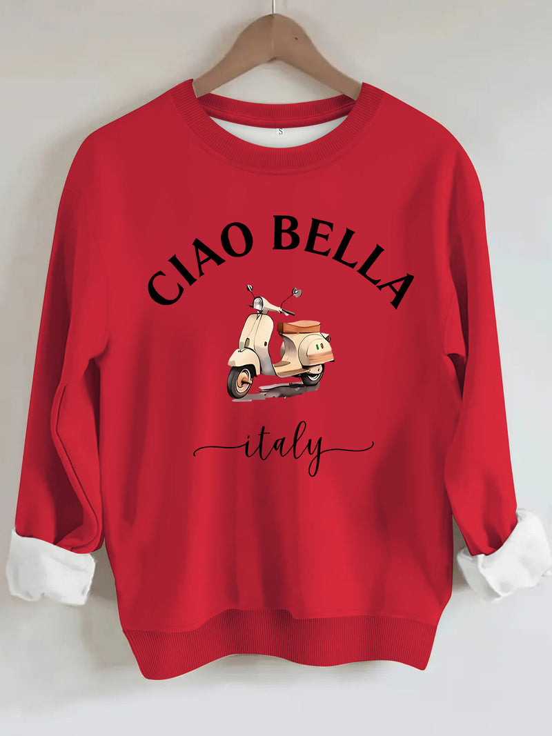 Car pattern printed hoodie