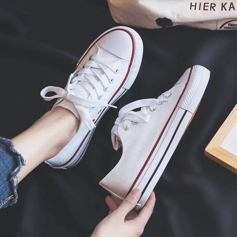 Classic Lace-Up Round Toe Sneakers
