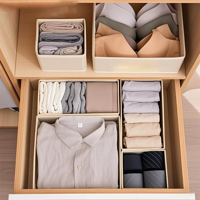 Dresser Drawer Organizers – Fabric Bins & Dividers: For Closet Storage, Clothing, Socks, Underwear
