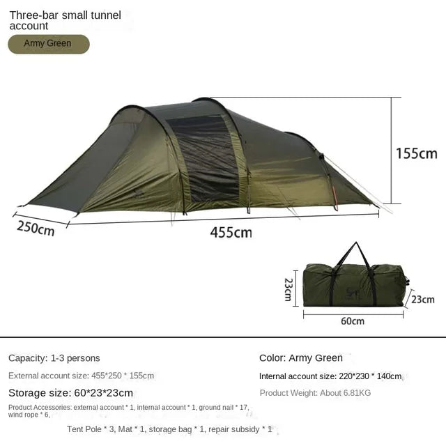 YOUSKY Tunnel Camping Tent for Family