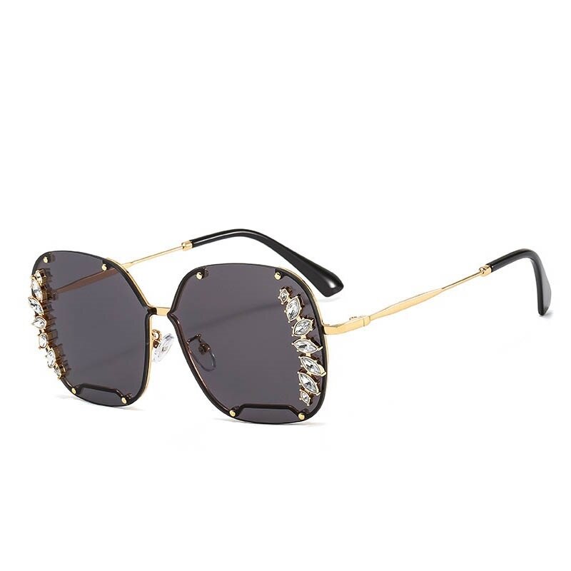 Square Sun Glasses Female Trend Diamond Sunglass