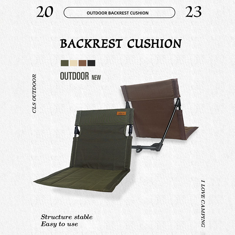 Portable Folding Camping Chair with Backrest Cushion