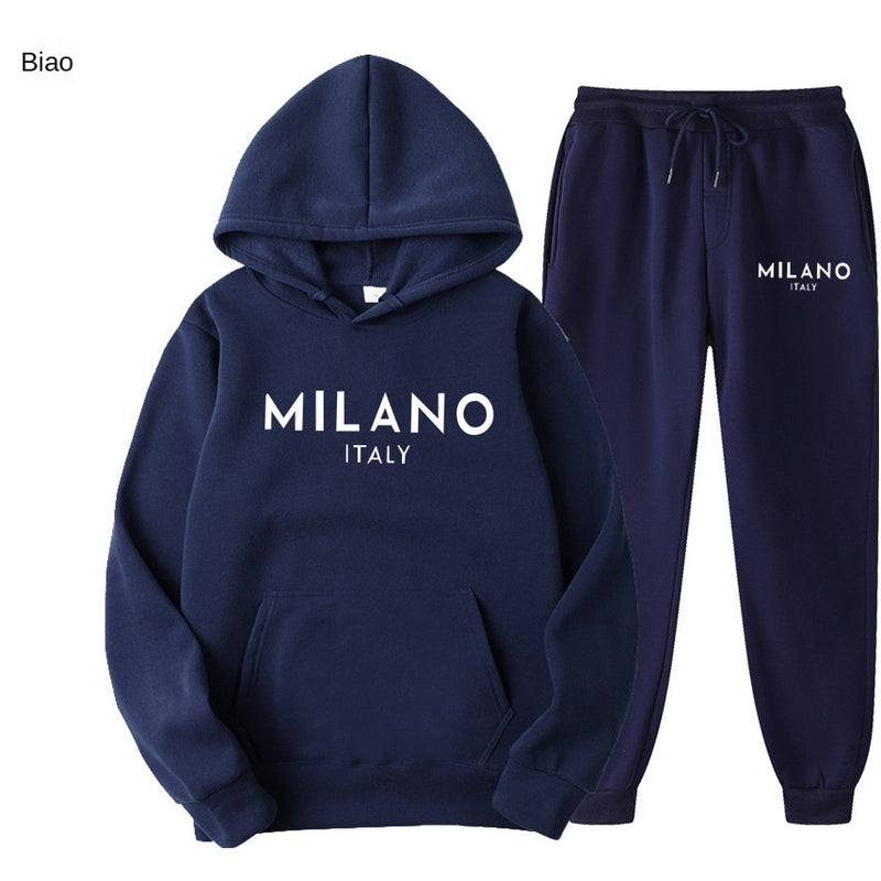 International Cross-border Hooded Sweatshirt and Sweatpants Set for Men and Women