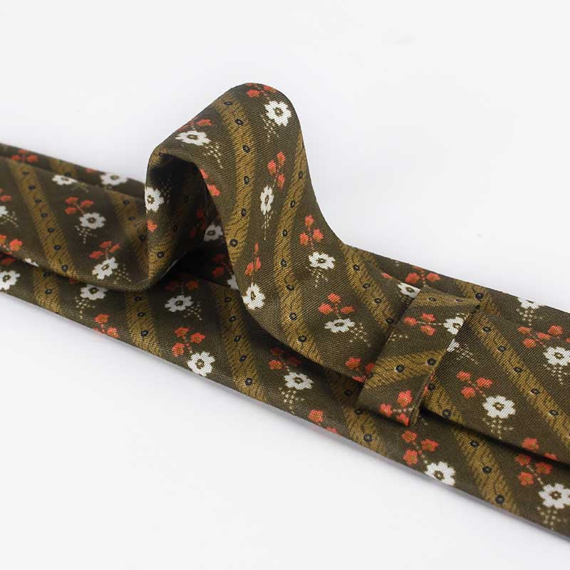 Men’s Printed Cotton Necktie – Fresh Multi-Color