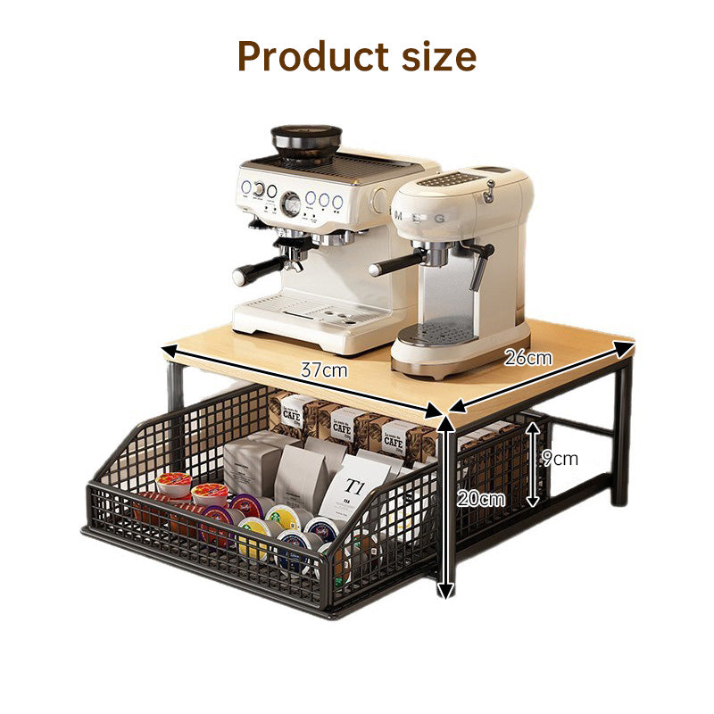 Modern Kitchen Microwave Shelf – Space-Saving Countertop Storage for Appliances, Elegant Design