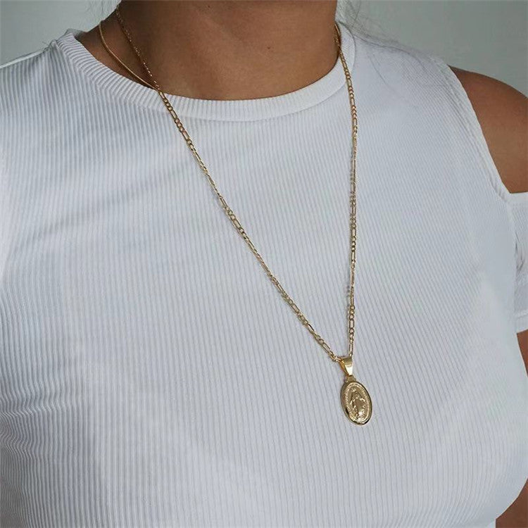 Virgin Mary Pendant Necklace