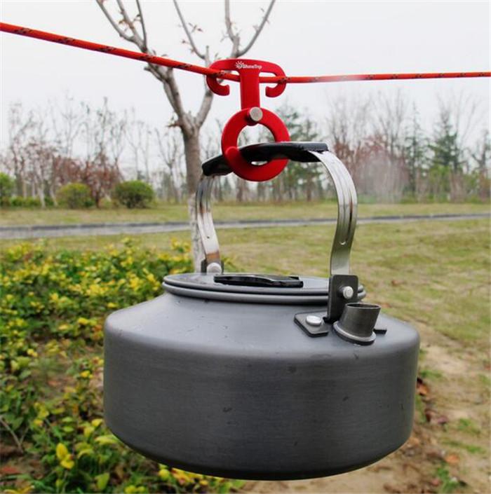 5pcs Aluminum Camping Rope Hanger Set