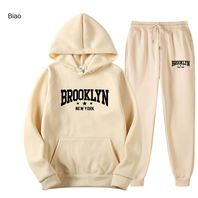 International Cross-border Hooded Sweatshirt and Sweatpants Set for Men and Women