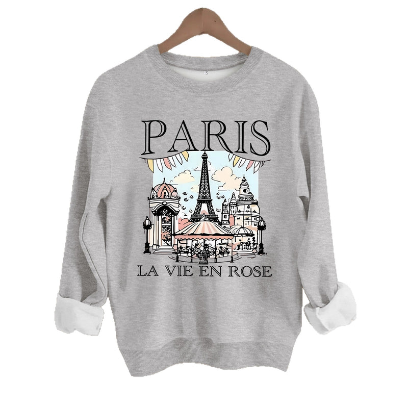 Letter pattern printed long sleeved sweatshirt