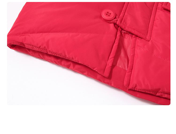 Children's baby  Down Jacket with Big Fur Hood 4 Solid Colors with Zipper kids Down Jacket Set 2pcs