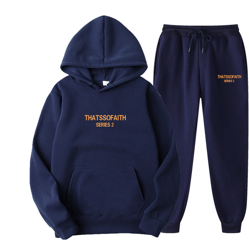 International Cross-border Hooded Sweatshirt and Sweatpants Set for Men and Women