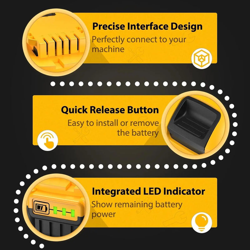 Vanon 20V 12Ah Lithium Battery 2-Pack