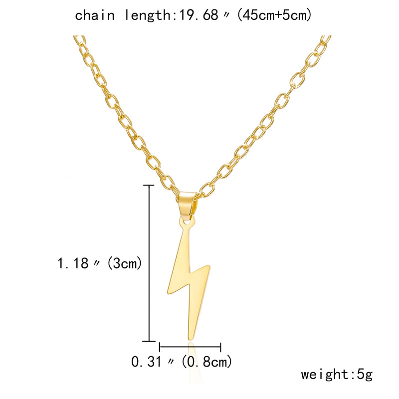 Lightning Bolt Pendant Necklace