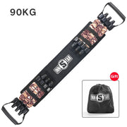90KG heavy-resistance training bar with brown camo elastic bands and a free INNSTAR carry bag.