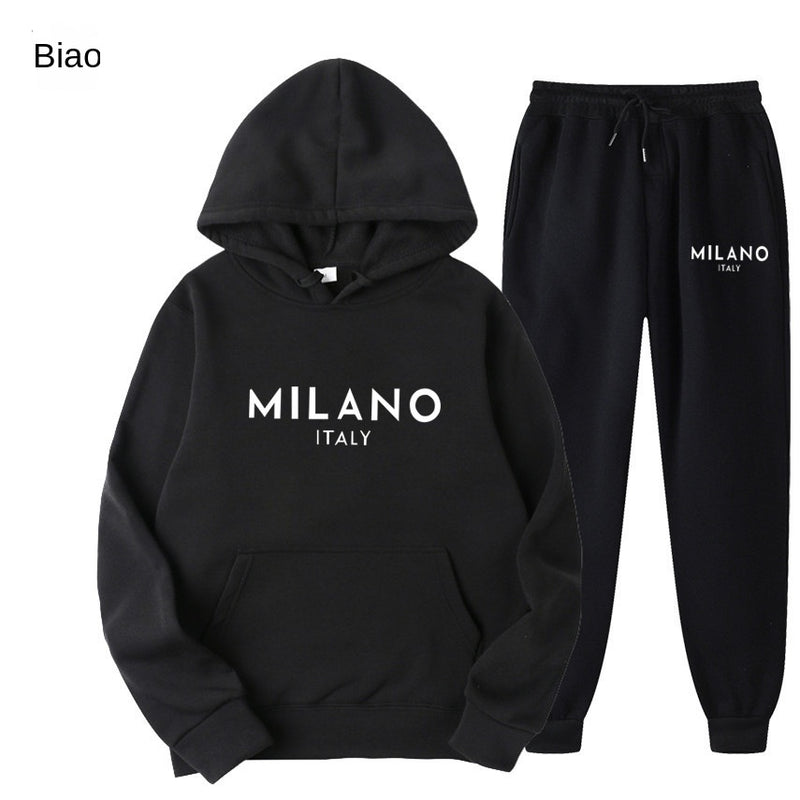International Cross-border Hooded Sweatshirt and Sweatpants Set for Men and Women