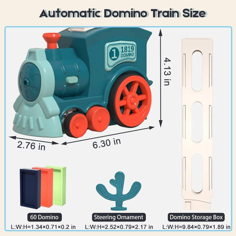 Hot Sale Development Train Toys Colored Dominoes Set 40/60/80/100 Electric Automatic Domino Train Toy
