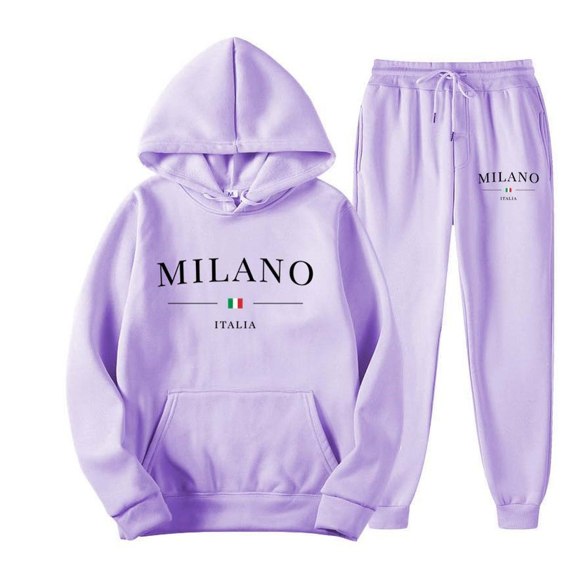 International Cross-border Hooded Sweatshirt and Sweatpants Set for Men and Women
