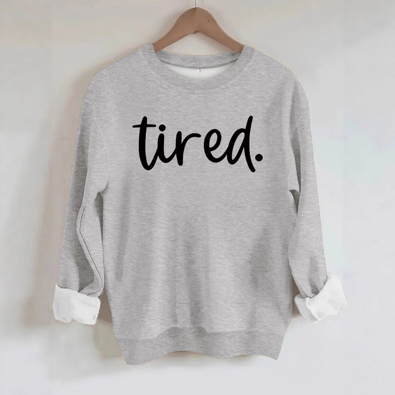 Sweatshirt with tired pattern and loose print