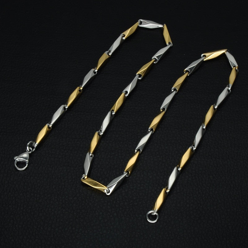 Trendy USA Symbol Stainless Steel Titanium Chain Necklaces