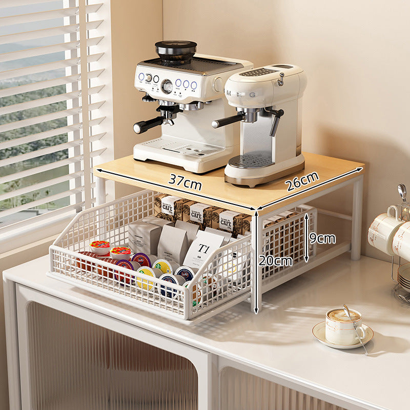 Modern Kitchen Microwave Shelf – Space-Saving Countertop Storage for Appliances, Elegant Design