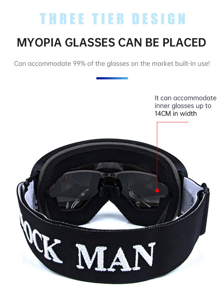 Winter Double-Layer Ski Goggles – Anti-Fog Outdoor Snow Glasses