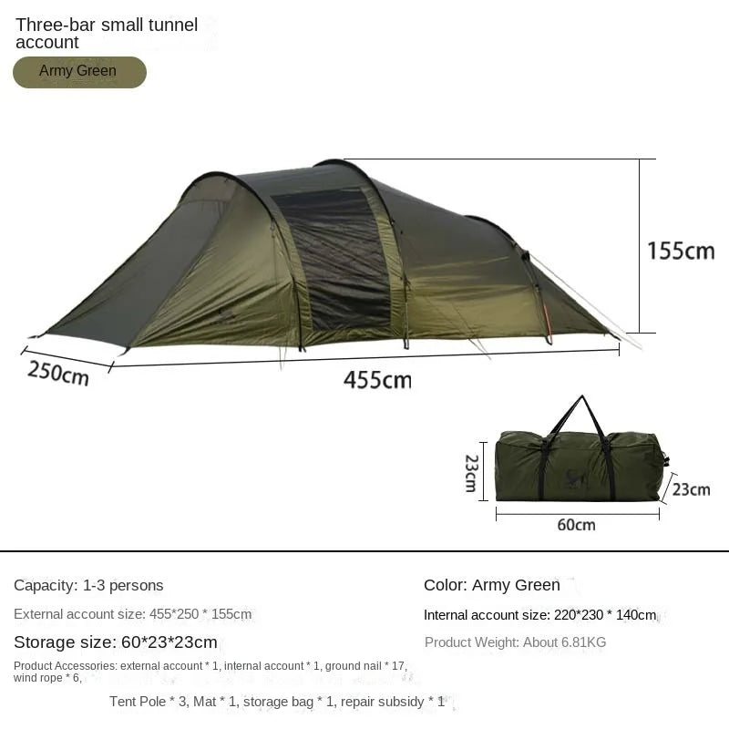 YOUSKY Tunnel Camping Tent for Family