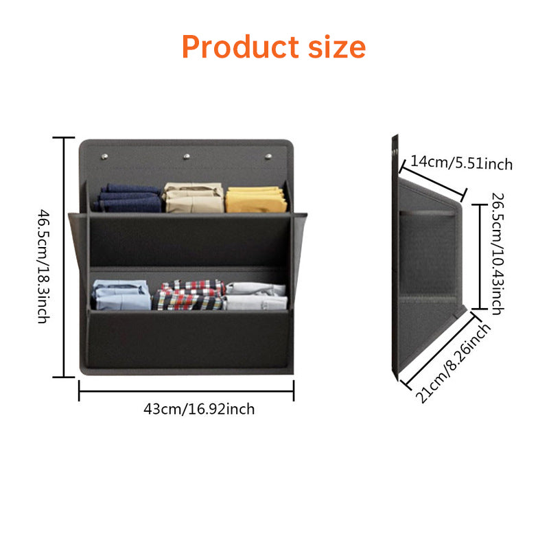 RV shoe storage (adhesive), over-door rack with deep pockets – for motorhomes, narrow wardrobes, 1 piece