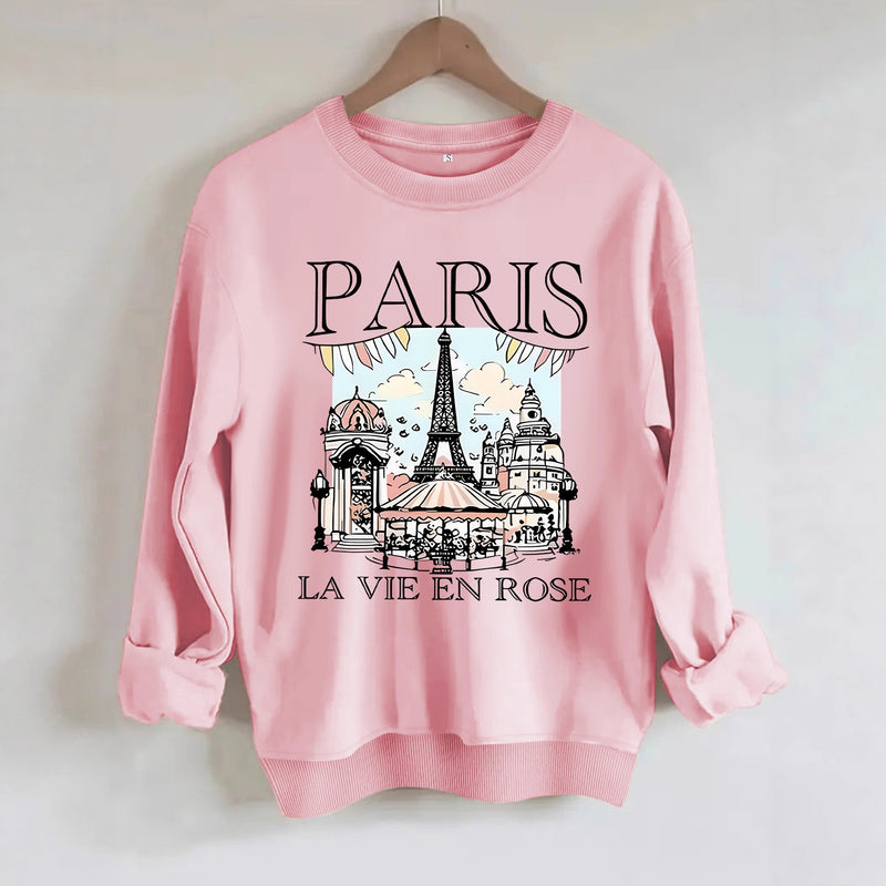 Letter pattern printed long sleeved sweatshirt