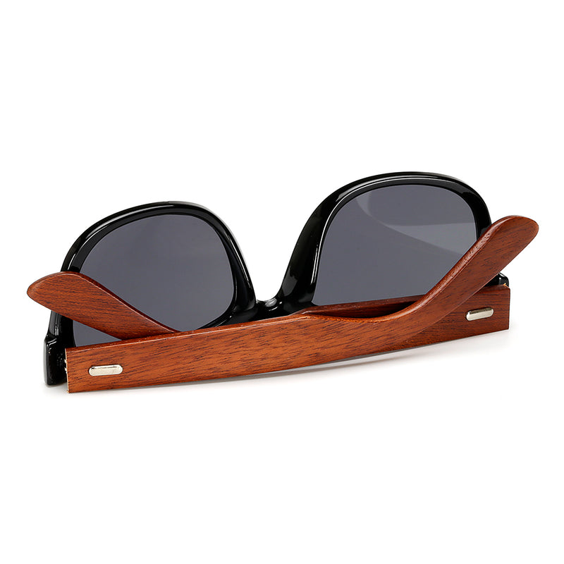 Bamboo Wooden Arms Sunglasses Men Women Black Sunglass Male UV400