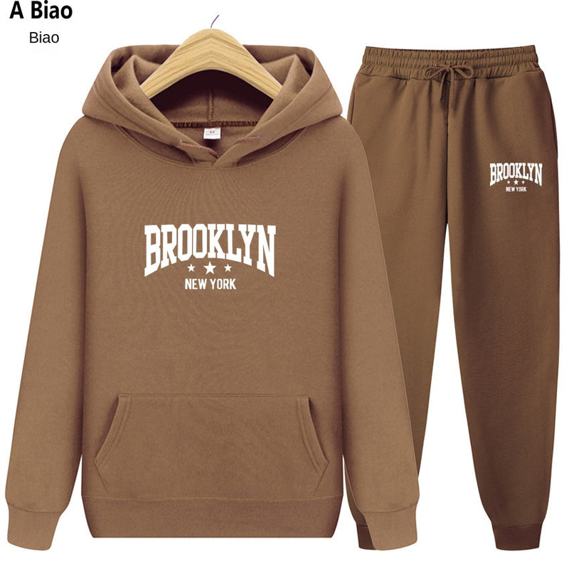 International Cross-border Hooded Sweatshirt and Sweatpants Set for Men and Women