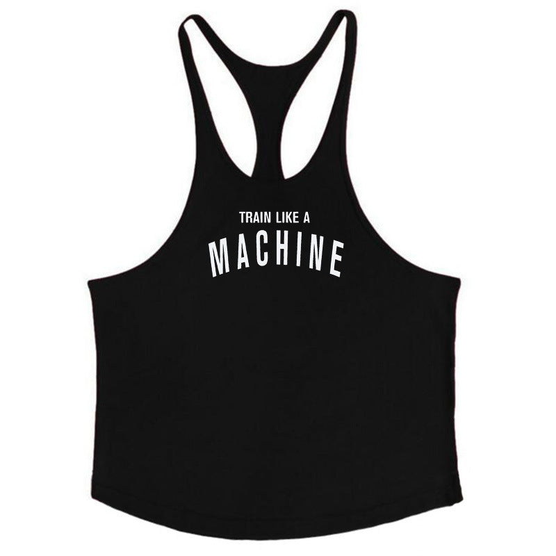 Men’s Bodybuilding Vest – Printed Gym Training Tank