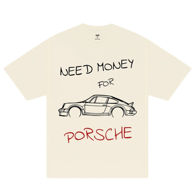 Women T-thirts New ndy Need Money for Porsche Print T-s