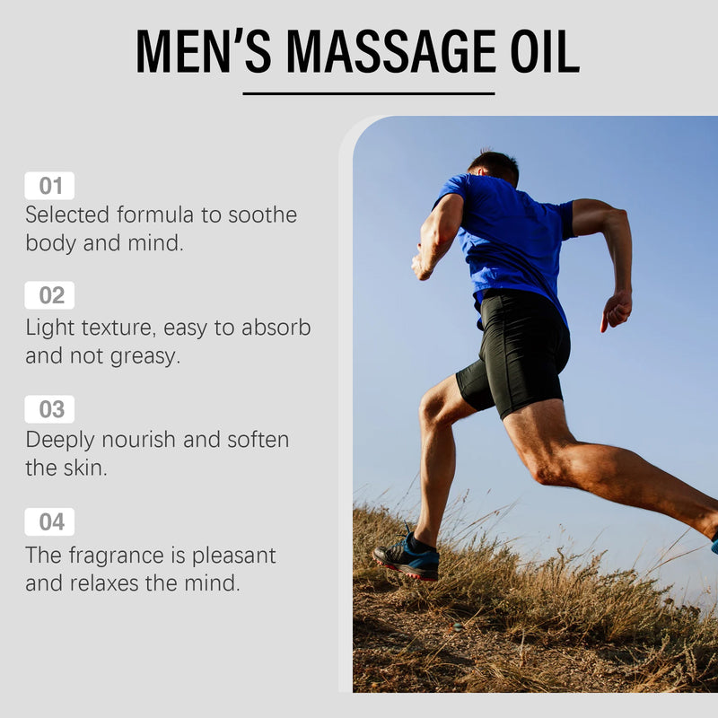 North Moon Men's Massage Oil - Moisturizing Body Oil