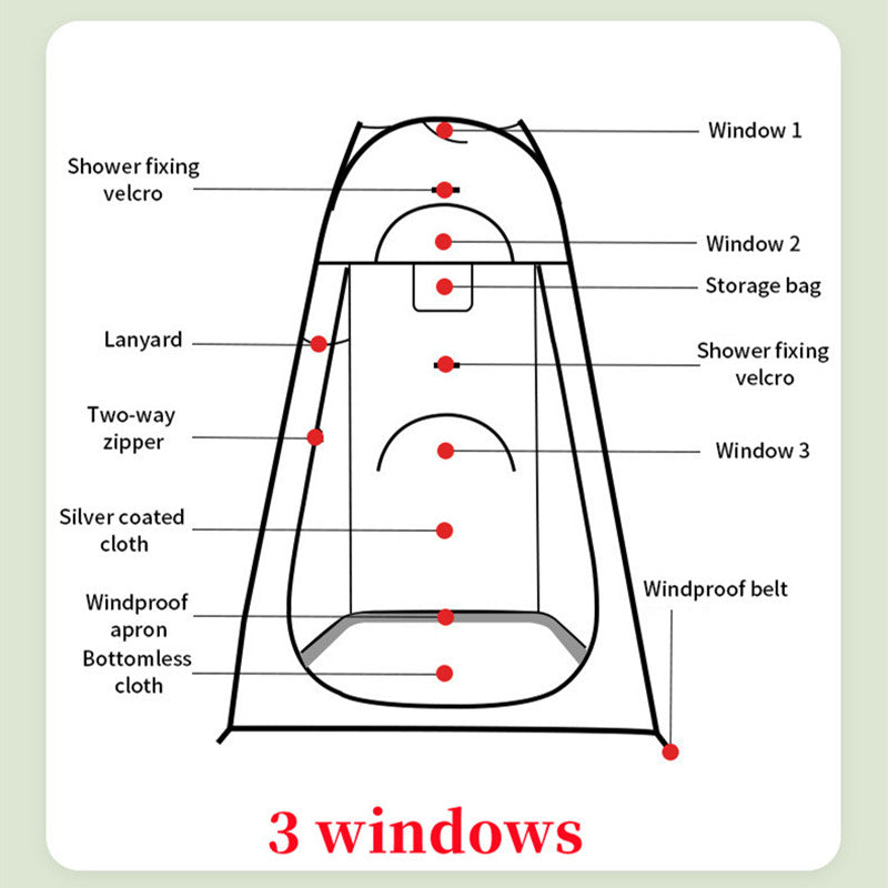 Multi-Use Outdoor Privacy Shelter