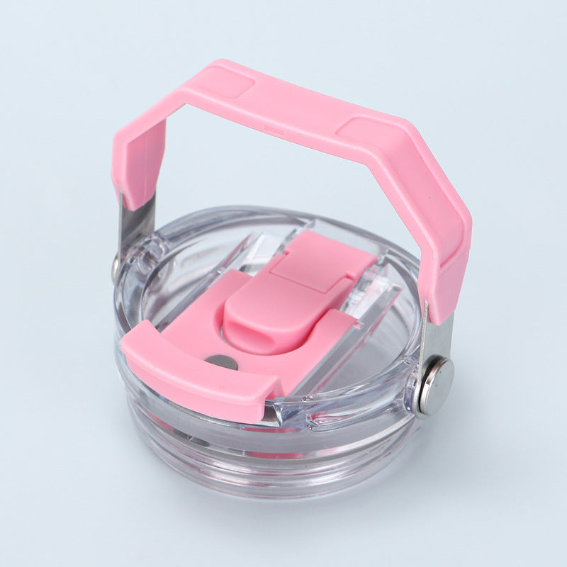 Reusable 30oz Straw Lid - BPA-free, flip cover, dishwasher safe, leak/spill-proof. Stanley tumbler accessory.